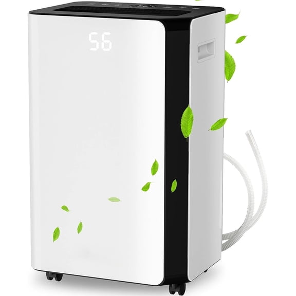 Aeitto 50 pt 4500 sq ft Dehumidifier in White - Auto Manual Drain, 3 Operation Modes, 24 Hour Timer