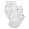 Nylon Anklet Sock with Embroidered Cross