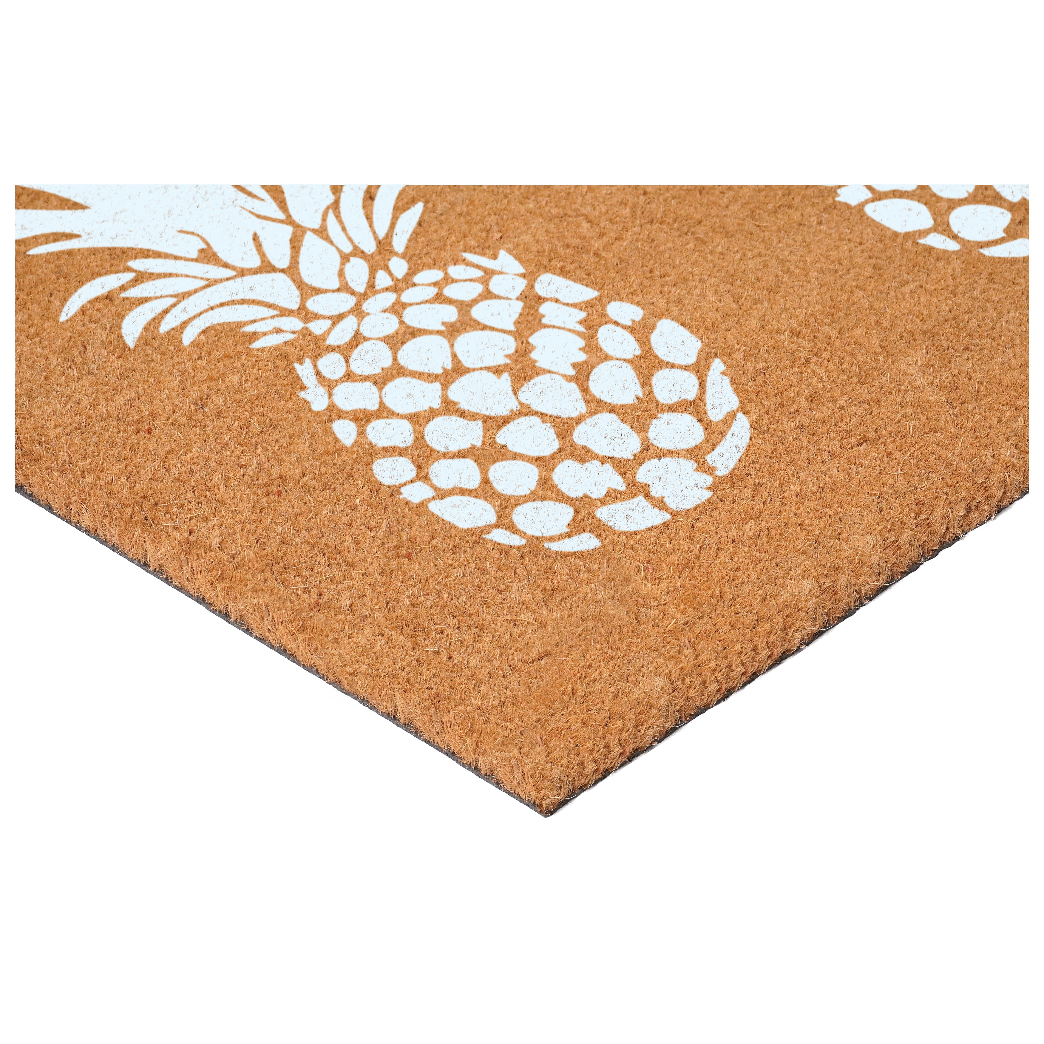 Calloway Mills 116301729 White Pineapple Trio Doormat, 17" x 29"