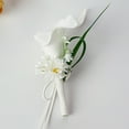 thumbnail image 6 of 2Pack Rose Wrist Flower Corsage Set Bride And Groom Corsage Bracelet Bridesmaid Pearl Leaf Wrist Flower for Wedding Party Prom Homecoming Girl Hand Flower Decoration, 6 of 7