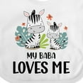 thumbnail image 4 of Inktastic Zebra My Baba Loves Me Boys or Girls Baby Bib, 4 of 4