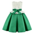 thumbnail image 3 of Generic Kids Gowns for Girls Child Sleeveless Pageant Dress Birthday Party Kid Floral Prints Bowknot Dresses for Wedding Evening Formal Dance Gown(7-8 Years,Green), 3 of 7