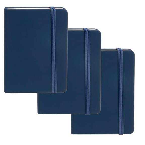 Simply Genius (3pk) A6 Mini Leatherette Cover Journal Notebook, Lined, 3.7" x 5.7"