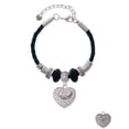 thumbnail image 2 of Delight Jewelry Silvertone Nurses Rock on AB Crystal Heart Godmother Celtic Knot Leather Bead Bracelet, 7"+2" Extender, 2 of 4
