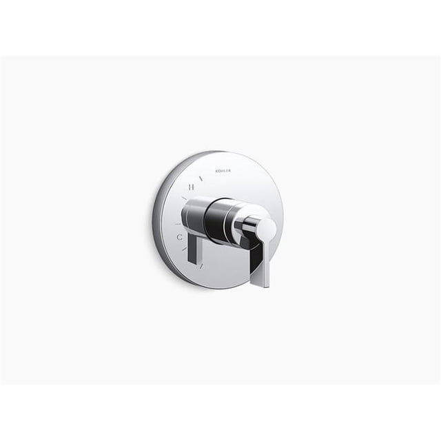 Kohler K-TS78015-4-CP Composants Valve de Douche Température Rite avec Poignée à Levier - Chrome Poli