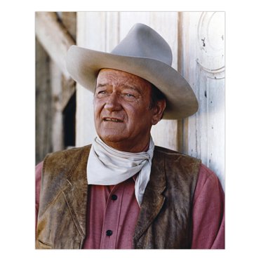 John Wayne Standing Near Gate, 20X24 Print By Globe Photos, 20X24