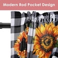 thumbnail image 2 of 1 Piece Sunflower Kitchen Curtains and Valances Set for Windows Sunflower Art Kitchen Window Curtains Over Sink Decor 18x54 in, 2 of 6