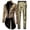 Gold, variant on Men's Sequin Blazer Retro Dress Top and Pants Set Metallic Slim Suit 2 Piece Disco Prom Shiny Outfit Wedding Party Banquet Fashion Jacket Pant