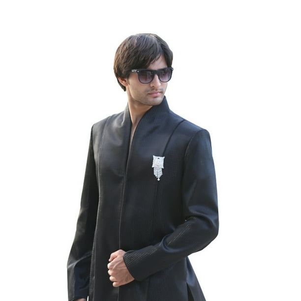 Black sherwani mens clearance