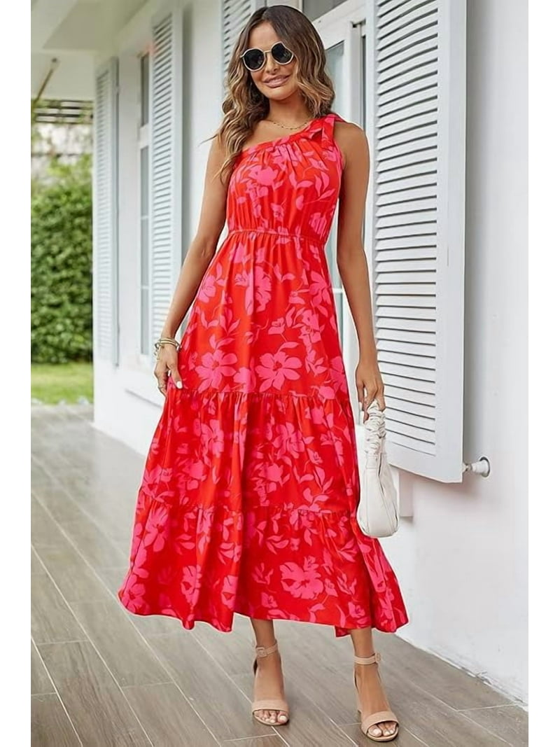open lace back dress VacationGrabs Stylish One-Shoulder Dress for Women