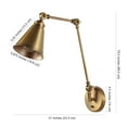 thumbnail image 5 of Safavieh Kensley Mid Century Adjustable Wall Sconce, Brass Gold, 5 of 6