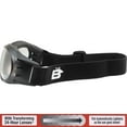 thumbnail image 4 of Birdz Eyewear Eagle Auto-Darkening Photochromic Sport Goggles Matte Black Frame with Clear-to-Smoke UV400 Lenses, 4 of 6
