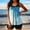 A03, variant on Women's Bright Color Printed Two Piece Swimsuit With High Waisted Conservative Tankini Design