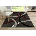 thumbnail image 3 of Rugshop Modern Wavy Circles Desing Area Rug 5' 3" x 7' 3" Red, 3 of 4