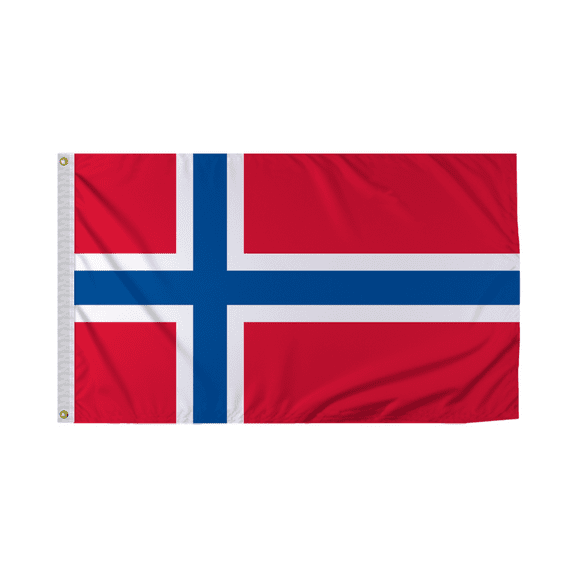Promopatriot Norway Country Flag 3x5 Ft Outdoor Nylon Double Stitched Edges Canvas Header Brass Grommets 3'x5' Norway