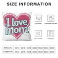 thumbnail image 5 of Shiartex Happy Mothers Day Pillow Covers ,I Love MOM Pink Love Heart Decorative Pillow Cases Holiday Decorations Mothers Gift Throw Cushion Case for Home Couch Sofa Living Room, 5 of 5