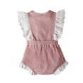 thumbnail image 4 of Sngxgn Solid Short Sleeve Baby Girl Bodysuits Cotton Cartoon Baby Clothes Soft Outfits(Pink,100), 4 of 8