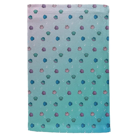 Mermaid Shells Bubbles Pattern Multi All Over Hand Towel
