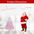 thumbnail image 3 of Gymax 5  FT Artificial Christmas Tree Hinged Snow Flocked Xmas Tree w/ 456 Lush Branch Tips, 3 of 10