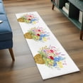 thumbnail image 3 of Spring Flowers Basket 2'x6' Runner Rugs for Hallway Kitchen Bedside Non Slip Washable, Colorful Floral Botanical Leaves Entryway Rug Runners with Rubber Backing, Long Carpet Runner for Laundry Room, 3 of 8