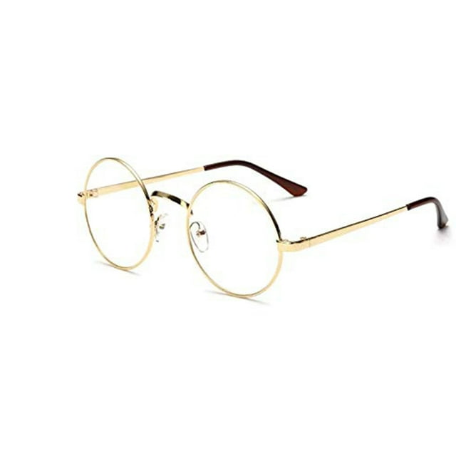 Xingzhi Unisex Korean Vintage Eyeglasses Round Metal Frame Spectacles Clear Lens Eye Glasses Accessory