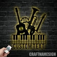 thumbnail image 3 of Craftnamesign Custom Music Studio Metal Wall Art LED Light, Custom Music Instruments Name Sign, 3 of 5