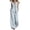 Light Blue#women vacation clothes, variant on Moxiu Summer Sets for Women Dressy Casual Pleated V Neck Tops Wide Leg Pants Set Matching Travel Lounge Outfit Resort Wear Gray,S