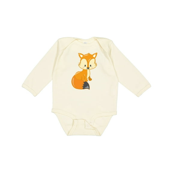 Inktastic Cute Woodland Animal Fox Boys or Girls Long Sleeve Baby Bodysuit