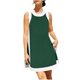 thumbnail image 1 of Vestido de Verano de Manga Corta de las Mujeres Cuello Redondo Cuello en V Sólido Casual Mini Patinador Vestido de Dos Piezas, Falda de Verano Corta, 1 of 6