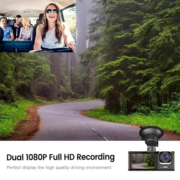 Yoyaxi 1080P HD Dual-Dashcam Dashcam (Auto-DVR-Videorecorder, G-Sensor,  vorne und hinten, Kamera)