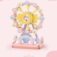 thumbnail image 4 of Nouveau Carrousel de Parc d'Attractions Navire Pirate Grande Roue Jeu d'Halloween Vue de Rue Kit de Blocs de Construction Modèle de Briques pour Fille Jouet pour Enfants, Sac opp 140 Pcs, Minibricks, 4 of 7
