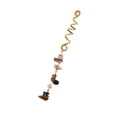 thumbnail image 2 of Yoyauz Colorful Natural Stone Pendant Hair Ornament Braided Jewelry Long Hair Lock Accessories Alloy Spiral Coil Hair Clip Metal Hair Pin Decoration Women's Jewelry Hair Ring Braided Hair Accessories, 2 of 7