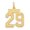 thumbnail image 3 of 14k Yellow Gold Small Satin Number 29 Charm Pendant, 3 of 3