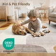 thumbnail image 4 of ODIKA Neutral Abstract That Brushstroke Tones Border Dining Table Couch Pet Friendly & Kids Safe Play for Playroom, Bedroom, Reading Nook, 4 of 7