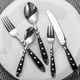 thumbnail image 4 of Cutlery set for 3 people - Rustic cutlery set made of stainless steel with black handles - Forged and heavy, 4 of 5