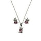 thumbnail image 5 of COLLAR DE BUHO ROSA CON ARETES DE PLATA, 5 of 5