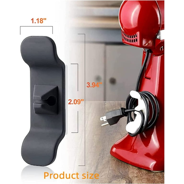 Cord Organizer for Kitchen Appliances - 4pack Adhesive Cord Winder Wrapper  Holder Cable Organizer for Small Home Appliances Cord Keeper on Stand