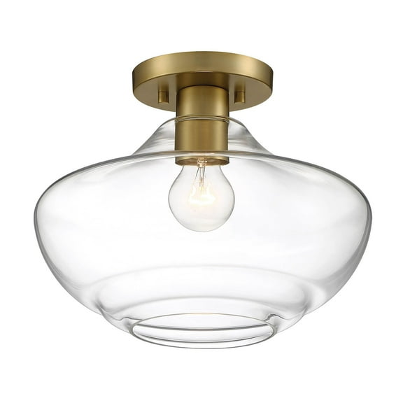 Designers Fountain Emma 1 Light Brushed Gold Semi Flush Mount Ceiling Light, D249M-SF-BG