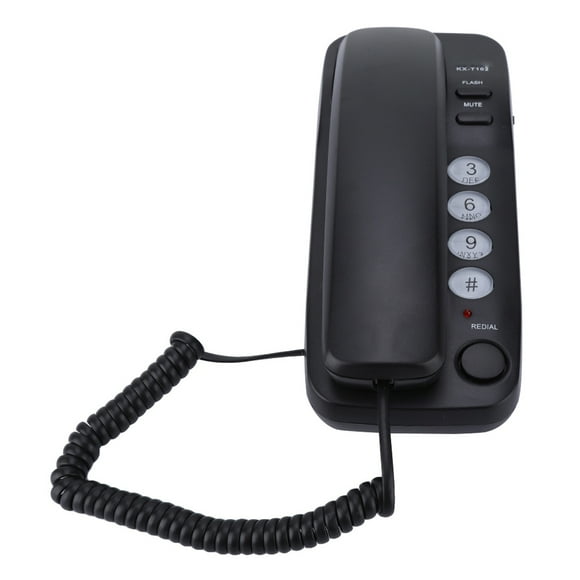Landline Telephone, Flash Function Without Caller ID Business Telephone Call Mute Last Number Wall Mounted for Home
