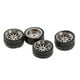 thumbnail image 5 of 4 piezas 1:64 neumáticos de rueda de goma con piezas de repuesto de eje hueco de 25 mm para coches , juguetes para B5 Yotijar Llanta de rueda de goma, 5 of 7