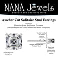 thumbnail image 3 of Silver Earrings Asscher Cut Pure Brilliance Zirconia Studs 4.0 Cttw Hypoallergenic -7mm Yellow, 3 of 8
