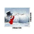 thumbnail image 3 of Christmas Snowman Garage Door Banner, 1 Count, 8 x 7 Ft, Outdoor Holiday Mural, Large Winter Wonderland Backdrop, Single Car Garage Cover, for Xmas Yard Decoration, 3 of 4
