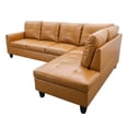 thumbnail image 4 of Star Home Living 3-Piece Faux Leather Right Facing Sectional in Rusty Orange, 4 of 5