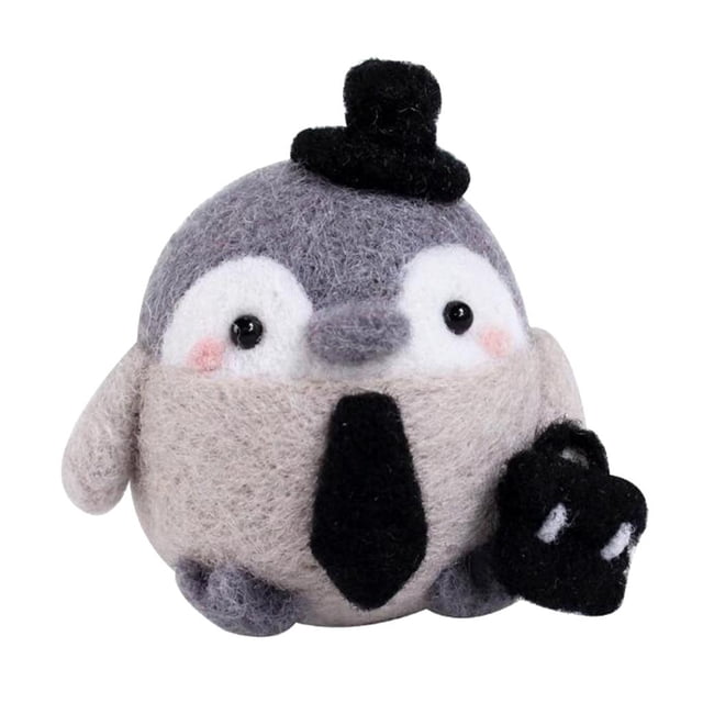Wool Needle Felting 4 Needles with English Instruction & Videos Penguin Style 1