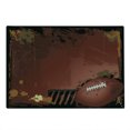 thumbnail image 2 of Sports Cutting Board, Maroon Grunge Rugby Theme with Game Elements Competition Win Sports Artisan Image, Decorative Tempered Glass Cutting and Serving Board, Large Size, Brown Black, by Ambesonne, 2 of 5
