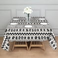 thumbnail image 3 of White Geometric Zigzag Circle Pattern Square Tablecloth,Waterproof Square Table Cover,Wipeable Spillproof Washable Table Cover for Home Kitchen Party Decor 60"x60"(152x152cm), 3 of 6