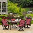 thumbnail image 6 of ARDEN 2-Pack Outdoor Patio Dining Chair Cushion, 20x44, Rain-Proof Seat Pad, Fade-Resistant Outdoor Cushion Red Leaf Palm, 6 of 10