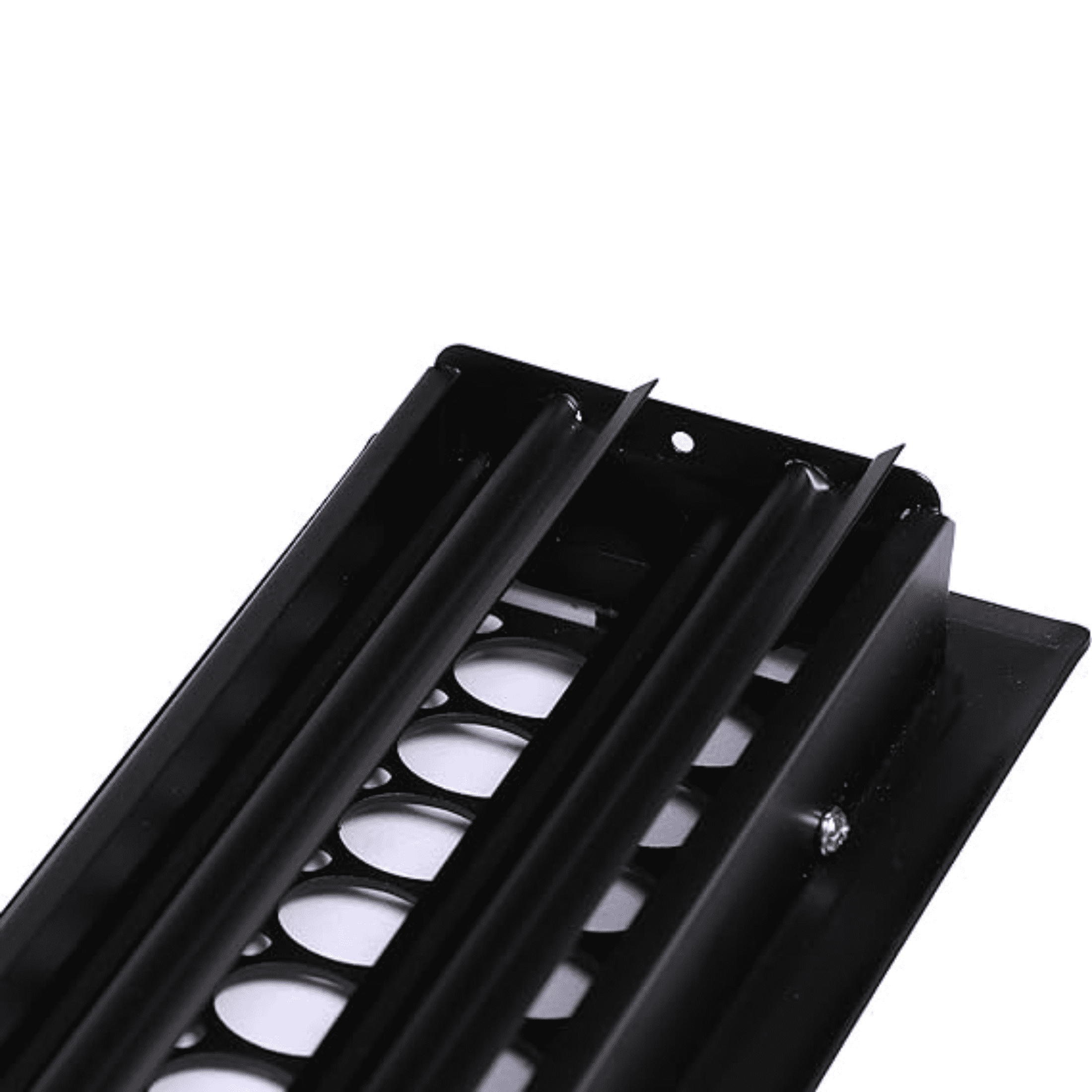 Steel Vent Cover 4"x10" All Metal Modern Floor Register By Caststo, Color Black Model- SM Oval