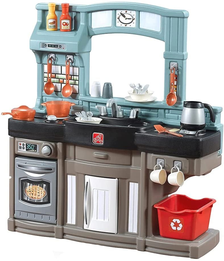 Step2 Grand Walk-In Kitchen Playset Kids Toy Play Restaurant Sink Stove Oven New 