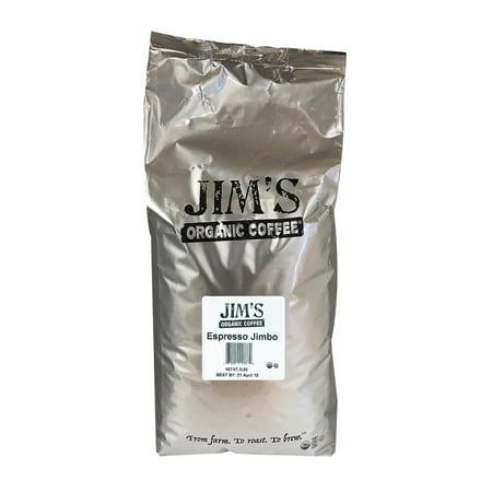 Jim'S Organic Coffee Jimbo Espresso Beans, 5 Lb